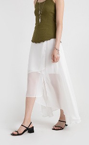 bella unbal chiffon maxi skirt (2colors)